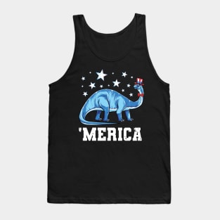 4th of July Dinosaur Merica Tank Top